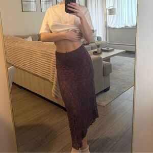Elegant Lace Women's Skirt in a browny/purply color